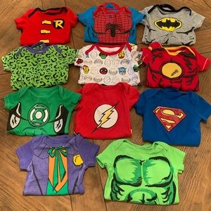 0-3 Month Superhero Onsies